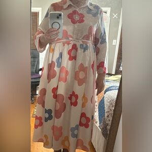 Fun Floral Shirt Dress